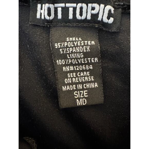 Hot Topic Cosmic Aura Black Velvet Witchy Coffin Charm Slip Mini Dress Medium - Picture 8 of 9